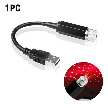 Usbmini Starry Laser Atmosphere Ambient Projector Lights NEW Car Roof Star Light Interior Auto Decoration LED Night Galaxy Lamp