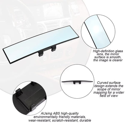 Interior Rearview Mirror Large Field of View Anti-Glare Interior Reversing Auxiliary Mirror Modified Wide-Angle Curved Mirror